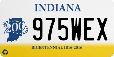 IN license plate 975WEX