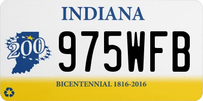 IN license plate 975WFB
