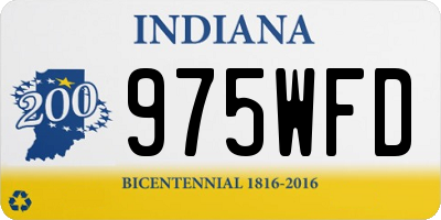 IN license plate 975WFD