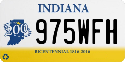 IN license plate 975WFH