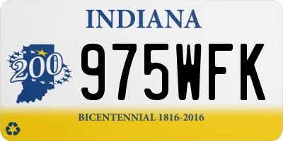 IN license plate 975WFK