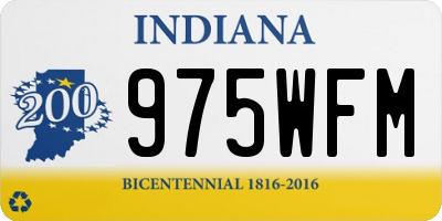 IN license plate 975WFM