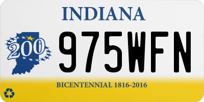 IN license plate 975WFN