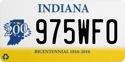 IN license plate 975WFO