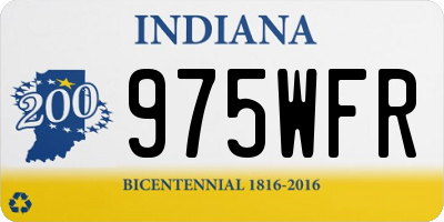 IN license plate 975WFR