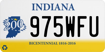IN license plate 975WFU