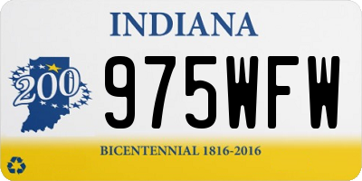 IN license plate 975WFW