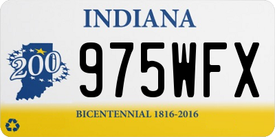 IN license plate 975WFX
