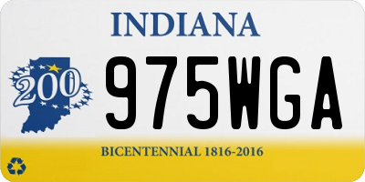 IN license plate 975WGA
