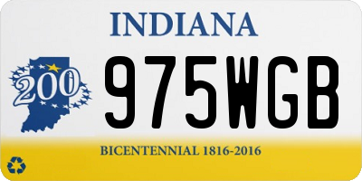 IN license plate 975WGB