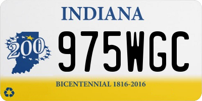 IN license plate 975WGC