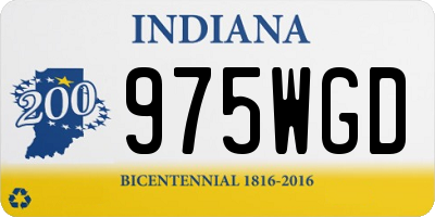 IN license plate 975WGD