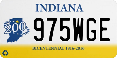 IN license plate 975WGE