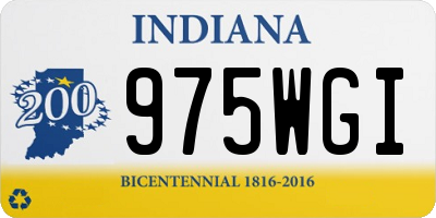 IN license plate 975WGI