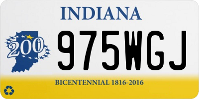 IN license plate 975WGJ
