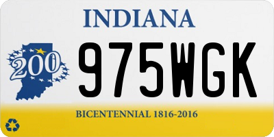 IN license plate 975WGK