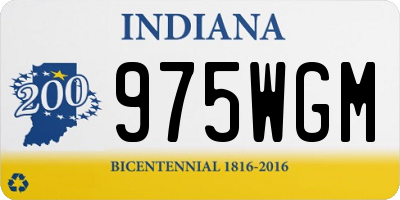 IN license plate 975WGM
