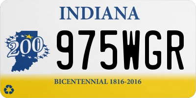 IN license plate 975WGR