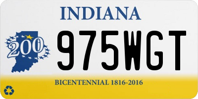 IN license plate 975WGT