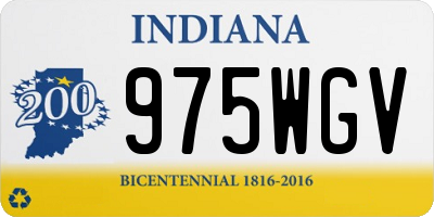 IN license plate 975WGV