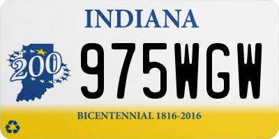 IN license plate 975WGW