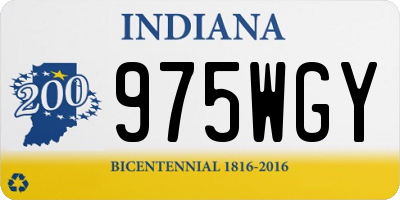 IN license plate 975WGY