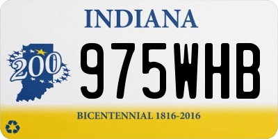 IN license plate 975WHB