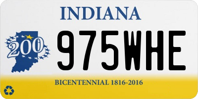IN license plate 975WHE