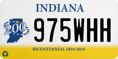 IN license plate 975WHH