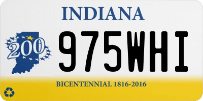 IN license plate 975WHI