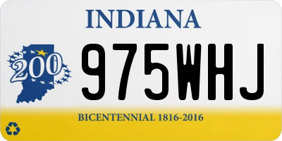 IN license plate 975WHJ