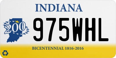 IN license plate 975WHL