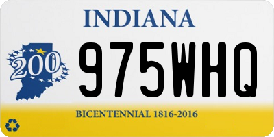 IN license plate 975WHQ