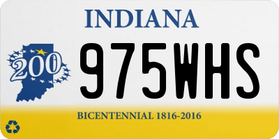 IN license plate 975WHS