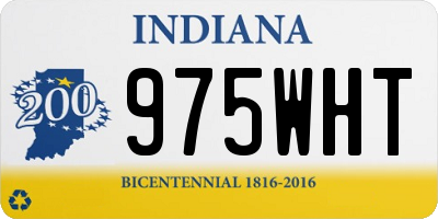 IN license plate 975WHT