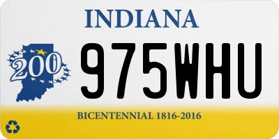 IN license plate 975WHU
