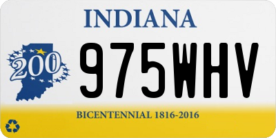 IN license plate 975WHV