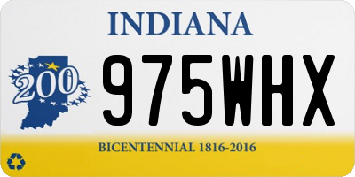 IN license plate 975WHX