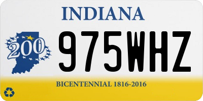 IN license plate 975WHZ
