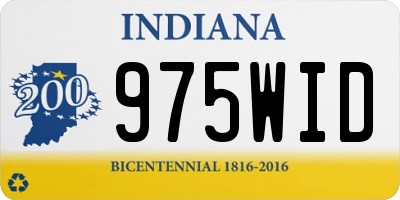 IN license plate 975WID