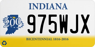 IN license plate 975WJX