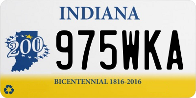 IN license plate 975WKA