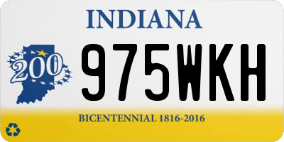 IN license plate 975WKH