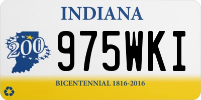 IN license plate 975WKI