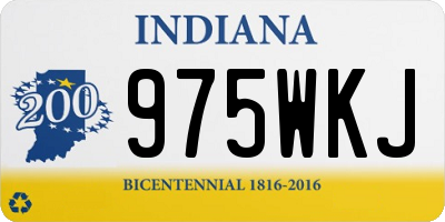 IN license plate 975WKJ
