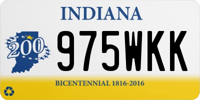 IN license plate 975WKK