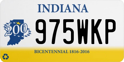 IN license plate 975WKP