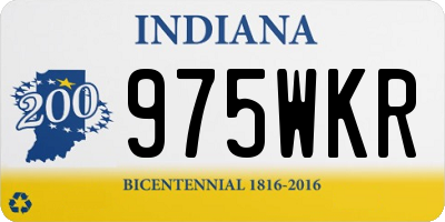 IN license plate 975WKR