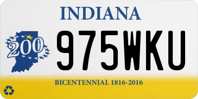 IN license plate 975WKU
