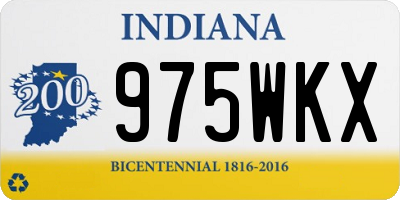 IN license plate 975WKX